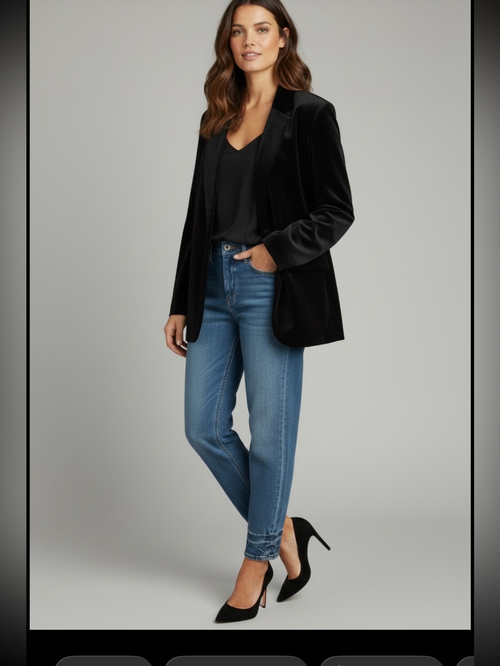 Gap Velvet Silk Blend Black Blazer Jacket Size Large Holiday Tailored Chic